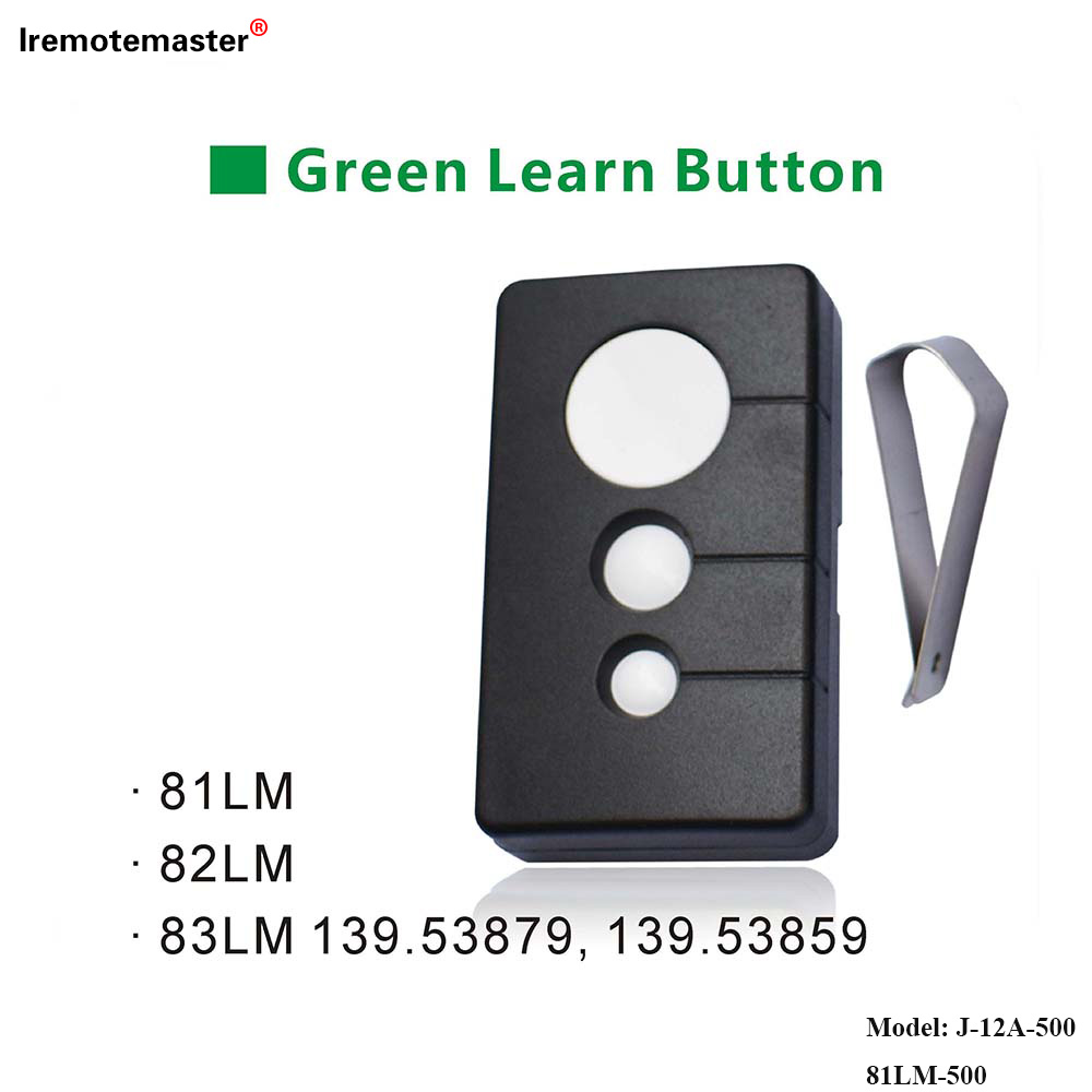 Voor 81LM 82LM 83LM Groene Leer Knop 390MHz Garagedeur Afstandsbediening Opener: