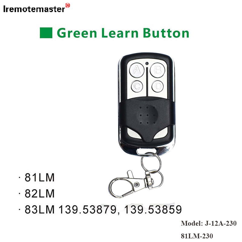 Voor 81LM 82LM 83LM Groene Leer Knop 390MHz Gate Deur Afstandsbediening Zender: