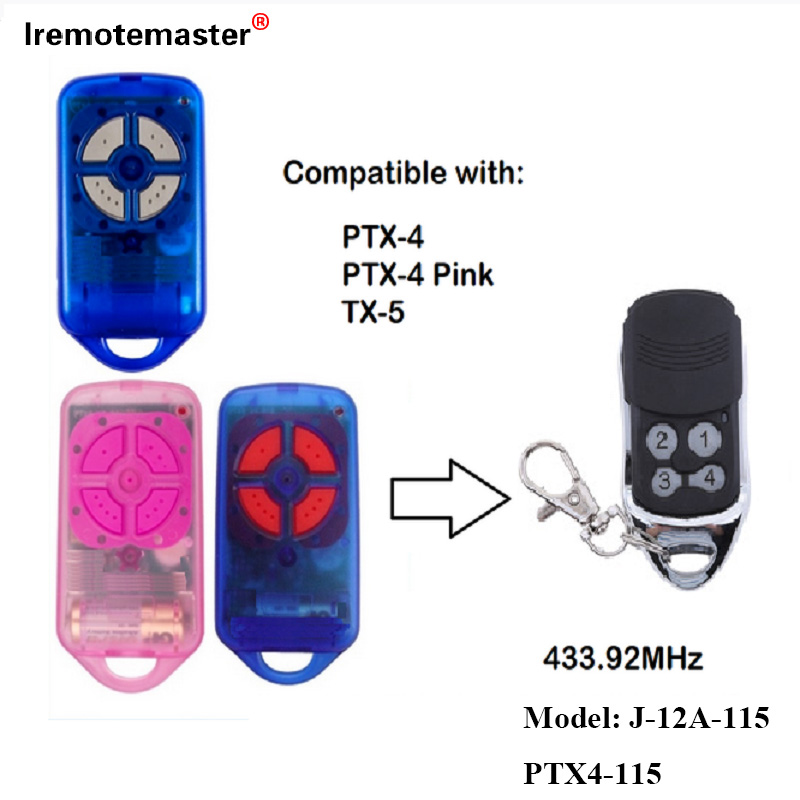 Voor PTX4 433.92 MHz Gate Garagedeur Afstandsbediening Rolling Code: